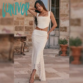 Lunivop Summer Sleeveless 2 Piece Sets Womens Outfits Elegant Formal Events Wedding Guest Dresses